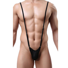 Sexy Lingerie Men's Bodysuit And Thong, One Size, Adjustable Straps, Pink/Black, Valentine's Day Lingerie