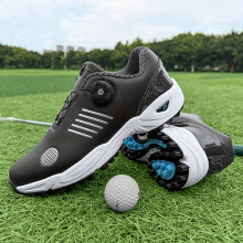 (Black, 10.5) Lightweight Men's Golf Shoes | Breathable Synthetic & Rubber Sole for Grass Courses, Casual Wear & Outdoor Sports | White/Black Design