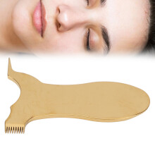 T V Shape Eyelash & Brow Perming Brush Stainless Steel—Gold T