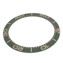 Keramische Lünette 38 mm außen, 30,6 mm innen Grün