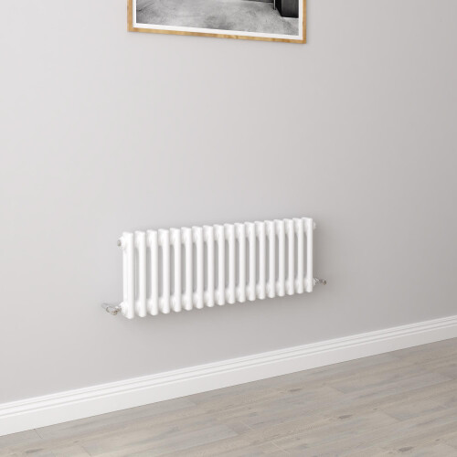 AICA (300x830mm 2 Column) Traditional Cast Iron Radiator White