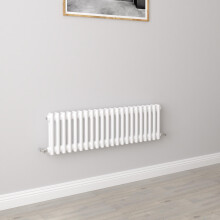 (300x1010mm 2 Column) Traditional Cast Iron Radiator White