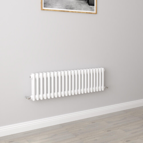 AICA (300x1010mm 2 Column) Traditional Cast Iron Radiator White