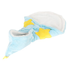 Warmer Hundemantel Cape aus Flanell in himmelblau Wintermantel für kaltes Wetter Größe M