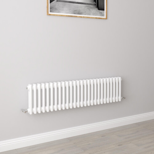 AICA (300x1190mm 2 Column) Traditional Cast Iron Radiator White