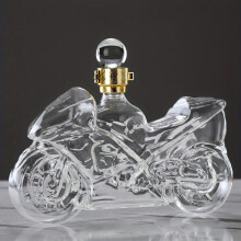 (Transparent) Motorcycle-Shaped Glass Wine Decanter - 750ml/25.4oz Unique & Personalized Borosilicate Wine Aerator Bottle, No Electricity Needed