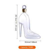 (1pc) 1pc Glass Liquor Container, High Heel-Shaped Whiskey Bottle, Alcohol Decanter, Wine Set Accessory