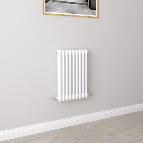 AICA (600x425mm 2 Column) Traditional Cast Iron Radiator White