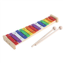 15-Tone Rainbow Aluminium Plate Xylophone, Aluminium Plate Percussion Instrument, Rainbow Xylophone, Musical Instrument
