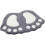 Bath Mat Non-Slip Bath Mat Big Feet Pattern for Bathroom Shower Absorbent(Silver Grey) 1