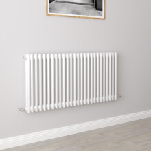 (600x1190mm 2 Column) Traditional Cast Iron Radiator White