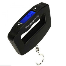 50Kg 10g Portable Mini Digital Hand Held Hanging Hook Electronic Scale Weighting Luggage Scale blue Backlight g, kg, lb HG