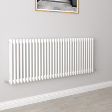 (600x1460mm 2 Column) Traditional Cast Iron Radiator White