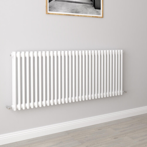 AICA (600x1460mm 2 Column) Traditional Cast Iron Radiator White