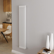 (1500x290mm 2 Column) Traditional Cast Iron Radiator White