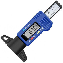 Digital Tire Depth Gauge Caliper LCD 0-25.4mm Digital Tire Depth Gauge for Auto Motorcycle Vans Trucks (Blue) HG