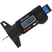 Digital Tire Caliper Depth Gauge Tire Tread Depth Gauge, LCD Metric/Inch 0-25.4mm Gauge with Battery, Universal for Auto Motorcycle Vans Trucks HG