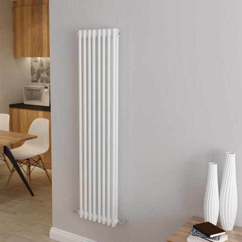 AICA (1500x380mm 2 Column) Traditional Cast Iron Radiator White