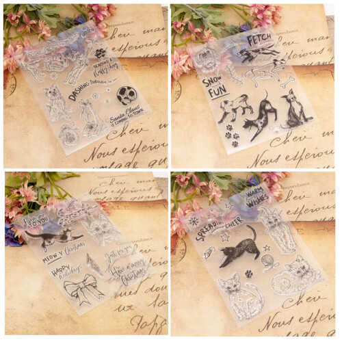 4pcs Silicone Embossing Folder Set for Scrapbooking and DIY Crafts 2