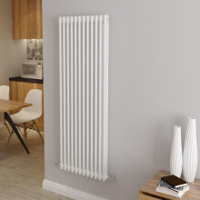 (1500x560mm 2 Column) Traditional Cast Iron Radiator White