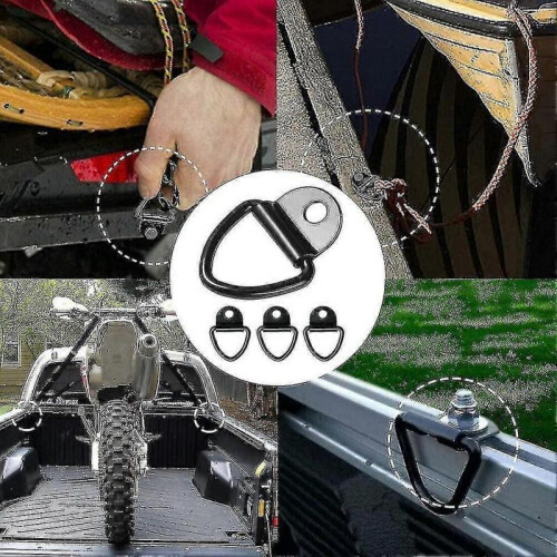 Tie Down Hook D Ring Mooring V Ring Hook Pull Ring Tie Down Kayak (4 Pieces) 1