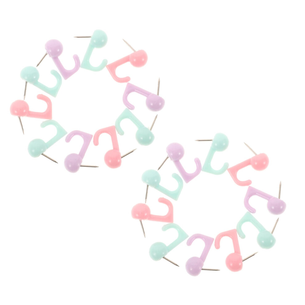 Push Pins 50-Pack Colorful Macaron Colors Reusable Thumbtacks For Notes Photos Calendars Office And School Corkboard 6276012300436