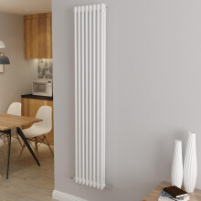 (1800x380mm 2 Column) Traditional Cast Iron Radiator White