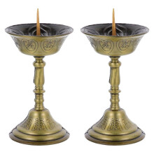2 Pcs Vintage Decor Lotus Flower Candle Holder Creative Sticks Party Candlesticks Candleholder Decorations Ornaments
