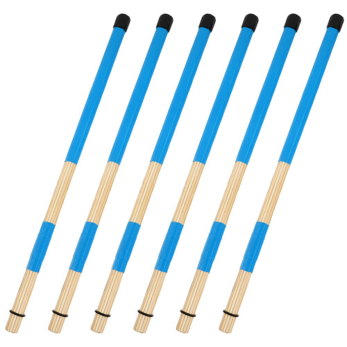 Blue Practice Drum Brushes 3 Pairs 15.7x0.6x0.6in 1