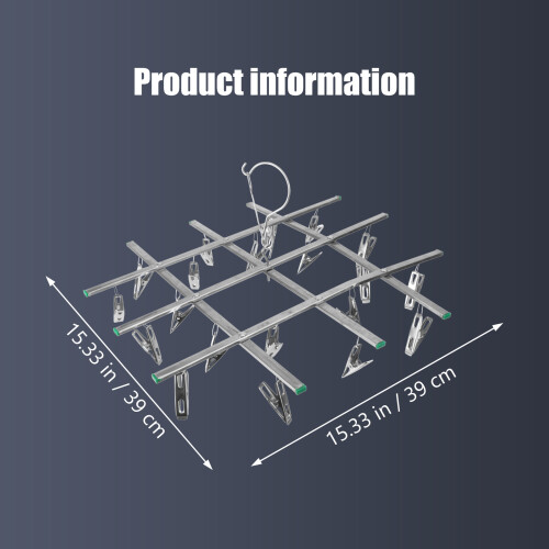 1Pc Stainless Steel Laundry Hanger Foldable Drying Rack Silver 1