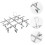 1Pc Stainless Steel Laundry Hanger Foldable Drying Rack Silver 3