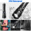 LED Flashlight, 90000 Lumens Super Bright Tactical Flashlight, Rechargeable Flashlight, 5 Modes Zoomable Flashlight for Emergency, Hiking 3