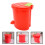 Red Plastic Mini Desktop Trash Bin Cute Cartoon Office Rubbish Bin 10