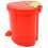 Red Plastic Mini Desktop Trash Bin Cute Cartoon Office Rubbish Bin 9