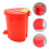 Red Plastic Mini Desktop Trash Bin Cute Cartoon Office Rubbish Bin 2
