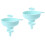 2 Sets Multi-Function Plastic Oil Funnel Wide Mouth Kitchen Supply 7