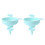 2 Sets Multi-Function Plastic Oil Funnel Wide Mouth Kitchen Supply 3