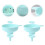 2 Sets Multi-Function Plastic Oil Funnel Wide Mouth Kitchen Supply 5