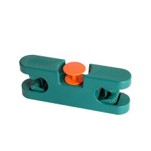 Green 2 Piece Mop Broom Holder, Drill-Free Clip Wall Mounted Broom Holder, Sticky Mop Holder with Hook