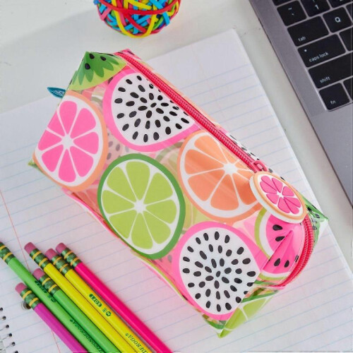 Multi-Color Fruit Cute Pencil Bag, Fashionable Style, Suitable for Storing Learning Tools, 1 Pcs 2