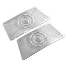 2 Stück silberfarbenes Aluminium-Sitzbelüftungsabdeckung W223 21-23