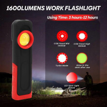 1Pcs LED Work Light, 500 Lumen Mini Clip Flashlight, 3 Modes Portable Ultra Light Bright Waterproof Pocket Light for Camping, Hiking