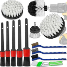 13 Pcs Car Air Conditioner Outlet Detail Gap Brush Round Head Brush Car Wash Brush Set