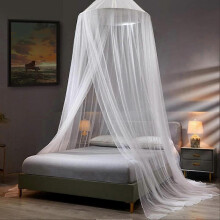 Mosquito Repellent Bed, Mosquito Protection Double Beds with Extra Large Tension Ring for Home Also On Travel Mosquito Net Box Shape for Camping, Home
