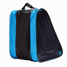 Mesh Net Roller Skating Bag Scooter Bag Adjustable Shoulder Strap Handbag Skateboard Shell Carrying Bag(blue)