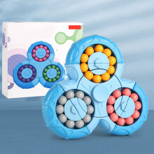 Blaues hexaedrisches rotierendes Perlen-Puzzlespiel für Kinder