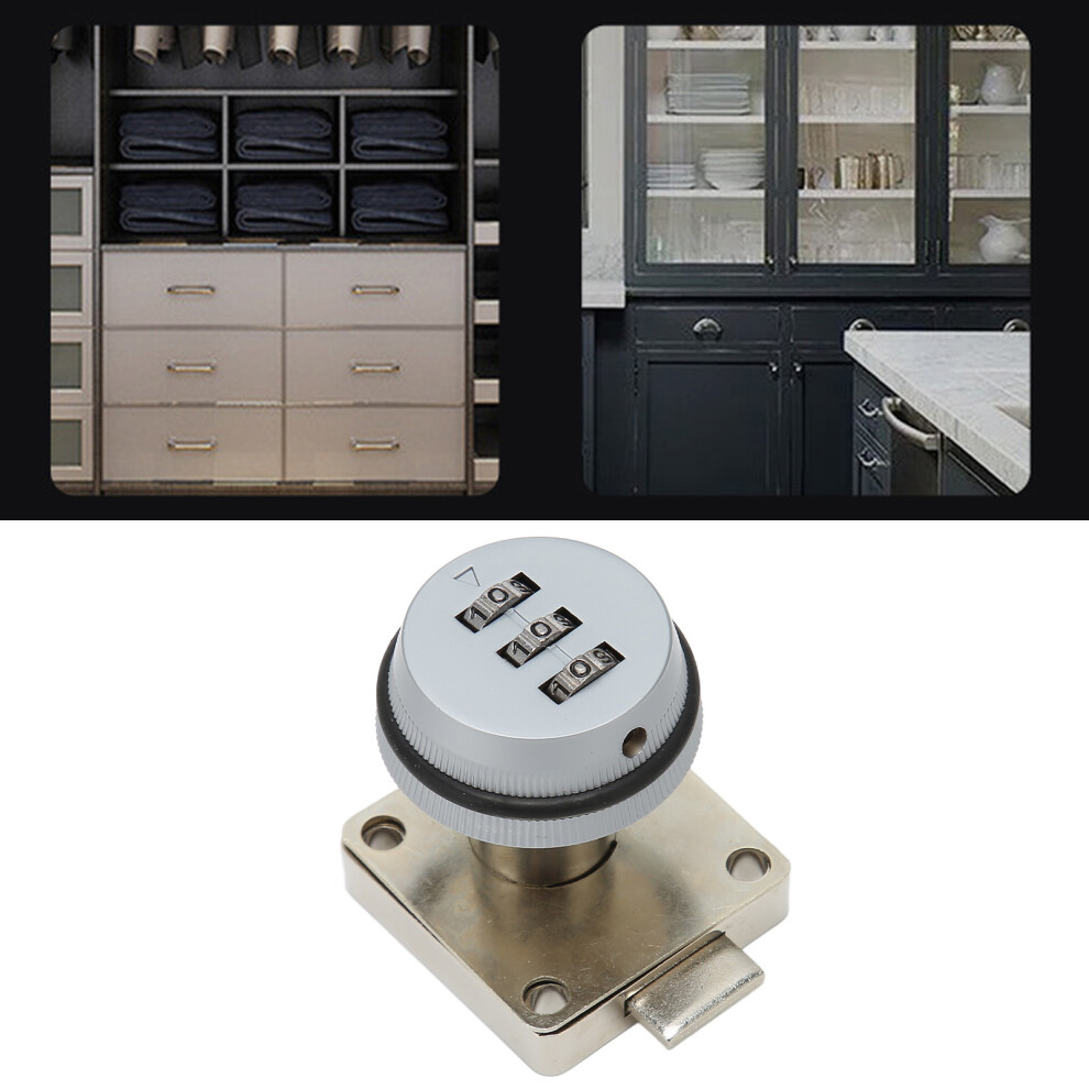 Combination Cam Lock Zinc Alloy Drawer Lock Grey Keyless Password For Wardrobes 7691337935191