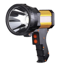 Gold Handheld Rechargeable Flashlight Super Bright Large Flashlight, 1Pcs