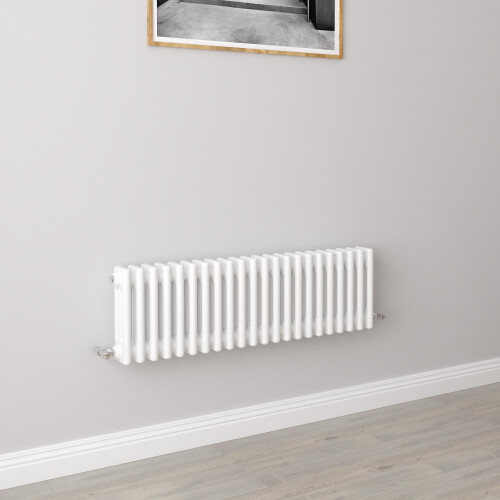 AICA (300x1010mm 3 Column) Traditional Cast Iron Radiator White