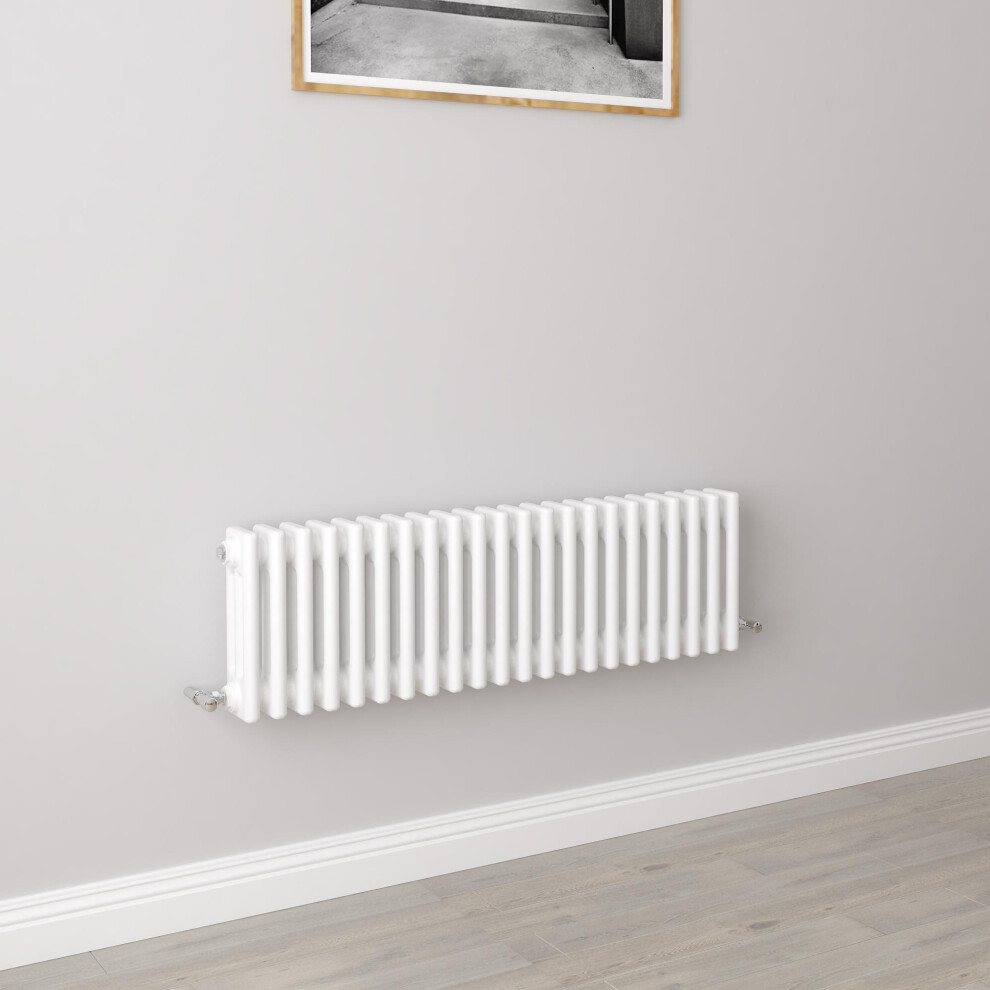 Aica (300X1010mm 3 Column) Traditional Cast Iron Radiator White